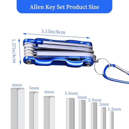 PEAPIN 1PC Folding Allen Key Set 1.5–6.0mm 8 Sizes Hex Wrench Tool — view 2