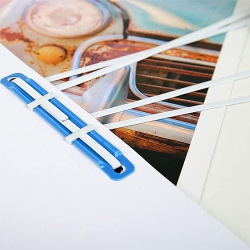 Bamyli 50PCS Paper Fasteners, 80mm Metal 2-Hole File Fastener, Filing Clip, File Strip Binders for Office School Folder Multicolor — view 5