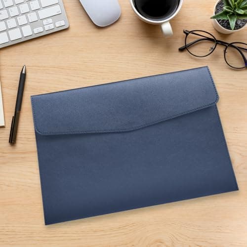 OFFCUP Leather Envelope Documents, 2pcs A4 File Folder, PU Document Bag — view 5