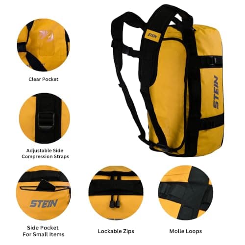 Heavy Duty Kit Bag 40L Yellow – PVC Tarpaulin Water-Repellent Holdall for Professional Work & Travel – STEIN Metro — view 3