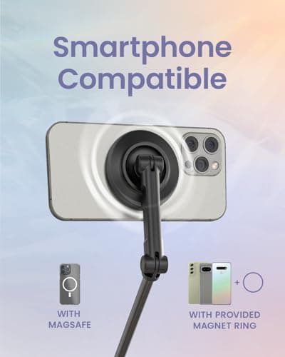 KraftGeek 66" Magnetic Phone Tripod, JustTap Selfie Stick Tripod for iPhone — view 6