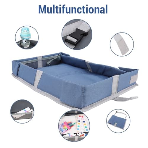 UPALDHOU Travel Tray Cover, Foldable Stone Blue — view 2
