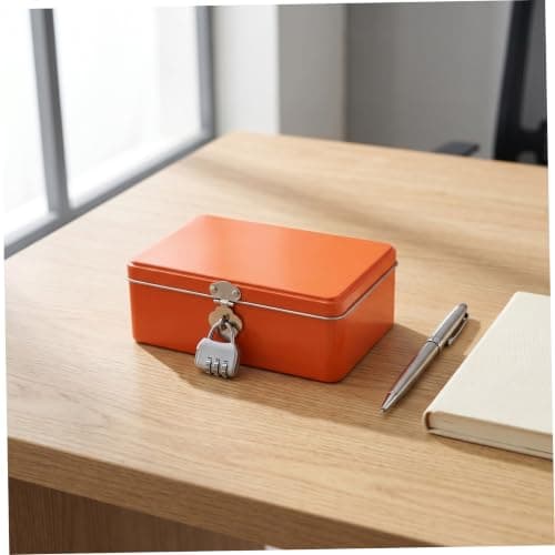 NUOBESTY Metal Box with Combination Lock Lightweight Iron Mini Locked Box for Office and Travel Rectangular Vintage Decorative Aesthetic Jewelry Organizer and Small Treasure — view 5
