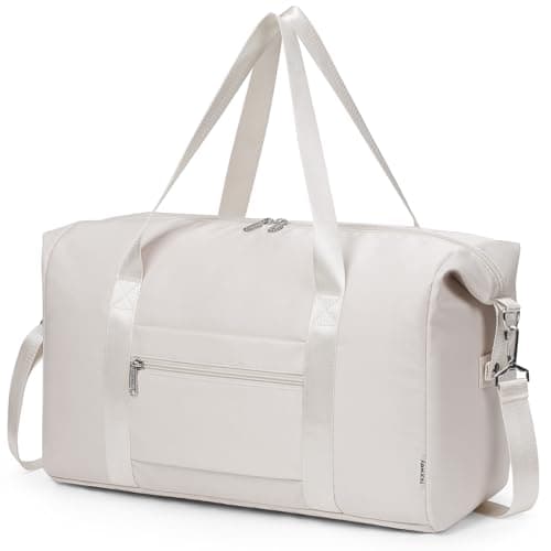Narwey for Easyjet Cabin Bag 45x36x20 New Easyjet Underseat Foldable Hospital Bag Weekend Overnight Bags for Women Travel Duffel Carry on Luggage for Men 25L (Beige)