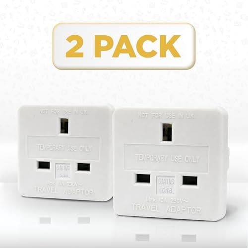 STATUS UK to EU Adapter, England European Socket 3 Pin to 2 Pin Plug, Travel Adaptor 10 amp, Pack of 2,(SEUROAB2PK4) — view 5