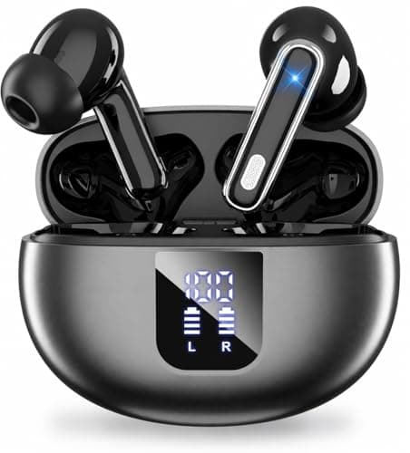 EUQQ Wireless Earbuds, Bluetooth 6.1 Hi-Fi Bass Stereo, 6 ENC Mics