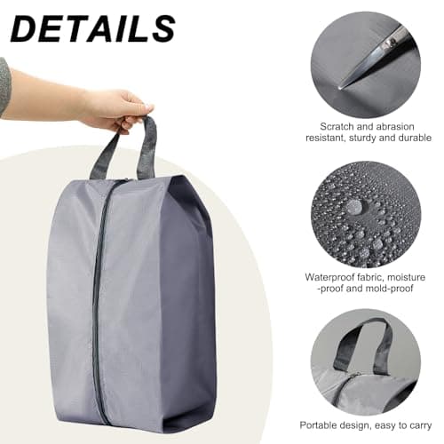 Shoe Bags for Travel, 6PCS Portable Nylon Shoe Bag with Handle — view 3