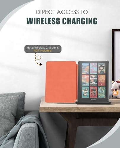 MoKo Case for 7" Kindle Paperwhite 12th Gen&Colorsoft 2024, Orange — view 4