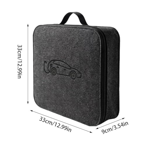 E-Car Charging Bag, Weatherproof Felt Bag for Vehicle Charging Cable, Electric Car Charger Case, for Outdoor Adventures, Travel, Road Trips, Daily Drives and — view 6
