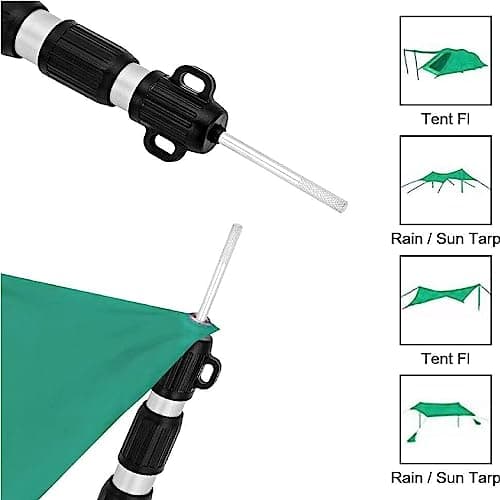 Shoze 2Pcs Poles Camping Poles Telescoping Tent Poles Aluminum 90-230CM — view 5