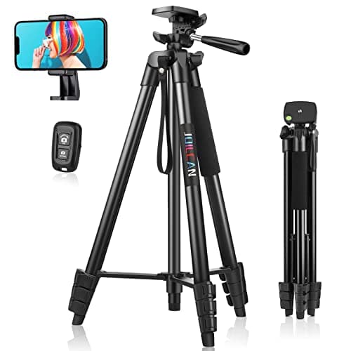 JOILCAN Phone Tripod, 63'' Tripod for iPhone with Wireless Remote Shutter