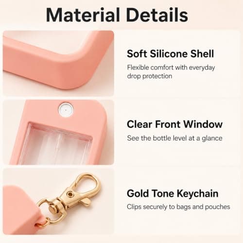 3 Pack Thick Silicone 1oz Hand Sanitizer Spray Bottle Holders — view 4