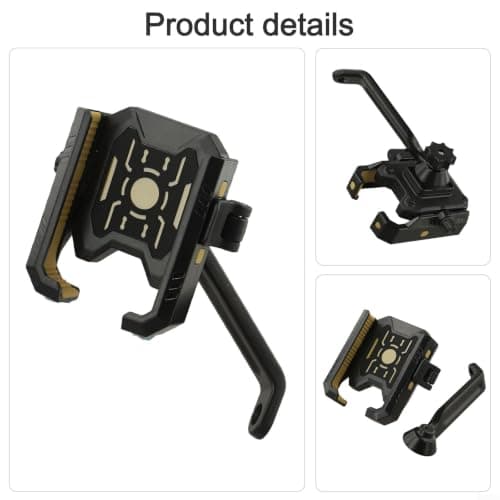 Caswynlife Motorcycle Phone Mount(Gold) — view 6