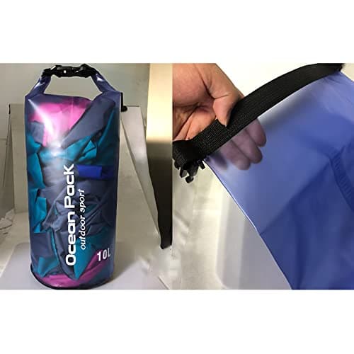 Baikeen Clear Waterproof Dry Bag,Roll Top 10L/20L Floating Waterproof Dry Bags Backpack for Kayaking Swimming Boating Camping — view 6