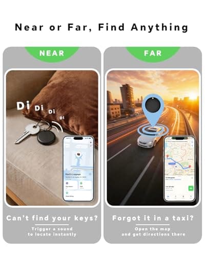 Smart Air Tracker Tags 4 Pack, Smart Wireless Tracker Compatible with Apple Find My (iOS Only), IP67 Waterproof Item Finder with Replaceable Battery for Keys, Luggage, Bags, Suitcases — view 5