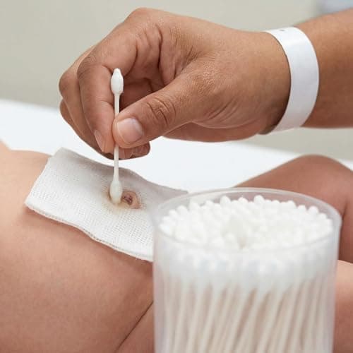 Ciieeo Baby Safety Cotton Buds 56 PCS - Ear Swabs with Large Tips for Newborn Ear Cleaning, Double Tipped Tapered Cottonbuds with Paper Sticks, White — view 5