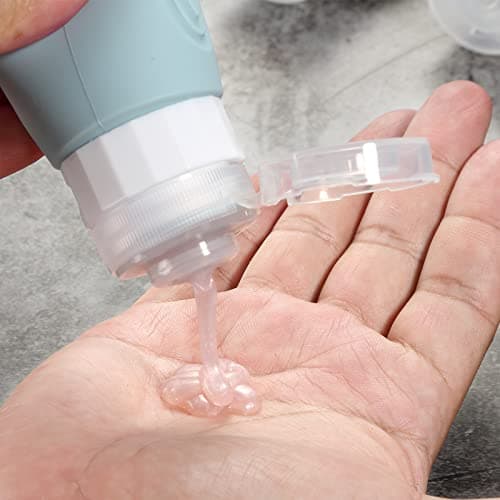 Mrsdry Travel Bottle for Toiletries, Leak Proof Silicone Travel Size 90ml Bottles Refillable Containers for Liquid Shampoo, BPA Free and TSA Approved Travel Accessories with Clear Bag (4 Pack) — view 4