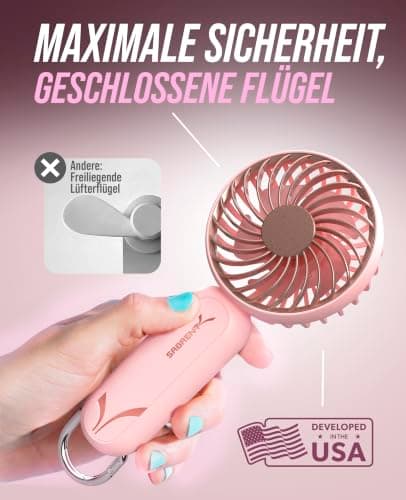 SABRENT ChillyPop Portable Handheld Mini Fan, USB-C Rechargeable, 3 Speed — view 6