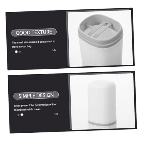 WRITWAA Toothbrush and Toothpaste Storage Box White Plastic Travel Holder — view 4