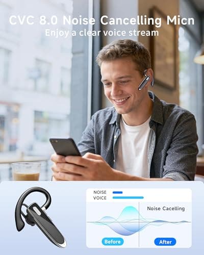 EUQQ Bluetooth Single wireless Headset Handsfree Earpiece for phone — view 3