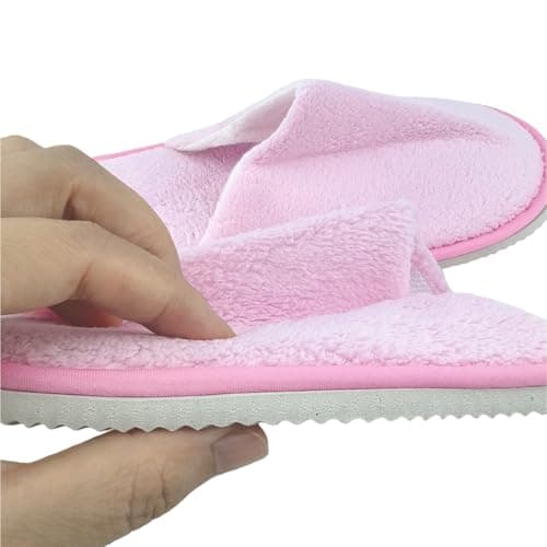 JoWebb 5 Pairs Disposable Closed-Toe Hotel Slippers for Women, Washable & Foldable Spa Guest Slippers for Travel, Parties and Home Use — view 5