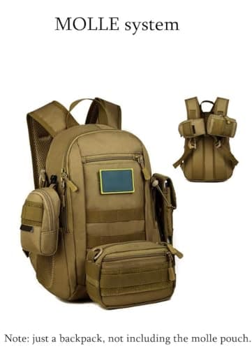 HUNTVP Small Backpack 10L 20L 30L, Tactical Military Molle Backpack Mini Rucksack, School Bag, Daypack Rucksacks for Men Women Boys Girls College, Travelling, Cycling, Hiking, Gym, Running, Outdoors — view 6
