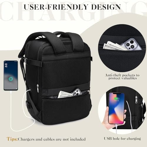 Hayayu Easyjet Cabin Bag 45x36x20 Underseat Cabin Bag Travel Backpack — view 3
