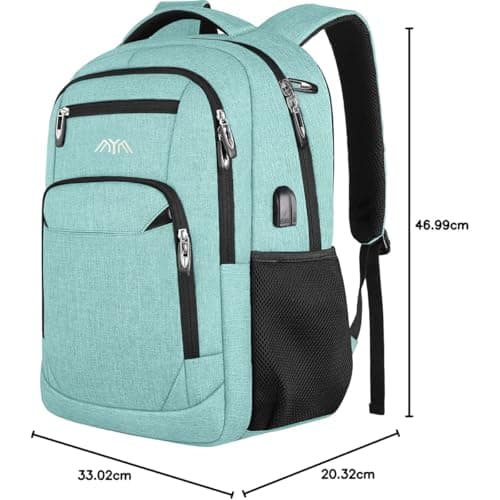 Backpack for Men, School Backpack for Boys Teenagers, Laptop Backpack for School, Daypacks for Work, Hiking, Travel, Camping, turquoise, 15.6" — view 3