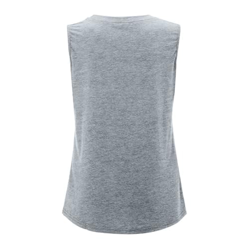 Boys' Workout Tank Top Sleeveless Crew Neck Loose Fit, Activewear Inspired Cut, Sleeveless Outfit Piece for Spring Summer Outfits, City Breaks, Garden Parties and Casual Wear (Light Gray, S) — view 2