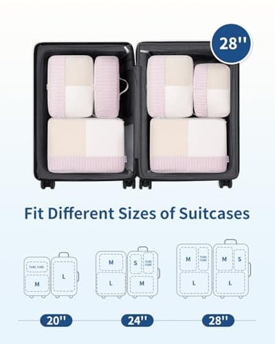 Narwey 7 Set Packing Cubes for Suitcases, Travel Organiser Bags for Luggage — view 3