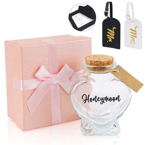 Honeymoon Sand Keepsake Jar Set with Mr and Mrs Luggage Tags