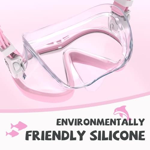 Findway Kids Snorkel Mask, Kids Swimming Goggles with Nose Cover for Children Aged 4-16, 180°HD Panoramic View, Waterproof and Anti-Fog Diving Masks — view 4