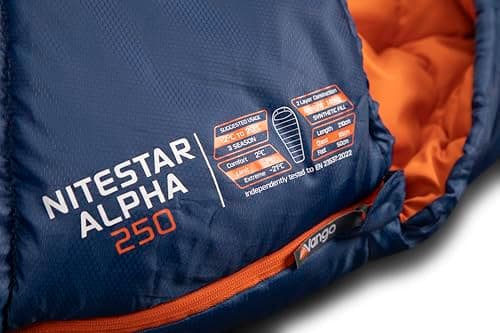 Vango Nitestar Alpha Sleeping Bag - Duke of Edinburgh Recommended | Ultralight Mummy Sleeping Bag for Camping, Hiking, Outdoor, Backpacking (Nitestar Alpha 250 (Neptune Blue)) — view 3