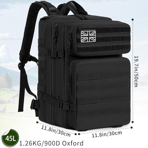 OUUTMEE Military Tactical Backpack 20L/25L/35L/45L, MOLLE Rucksack for Men — view 3