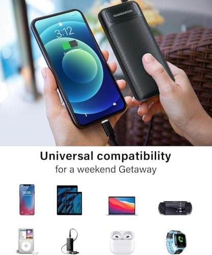 【2-PACK】 Power Bank 10600mAh Fast Charging PD20W USB C Portable Charger Output and Input for Smartphones, Tablets and more （Black&White） — view 6