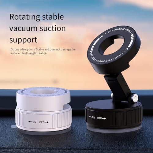 Foldable Car Phone Holder ABS Air Vent Mount 68mm(Black) — view 3