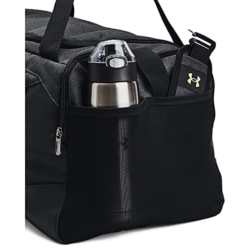 Ua Unisex Ua Undeniable 5.0 Duffle Md Black Medium Heather / Black / Metallic Gold Osfm — view 6