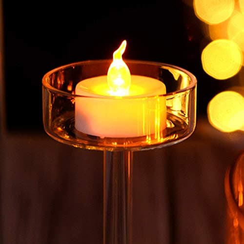 AGPTEK LED Tealight, Lot 24 LED Candles with Timer Battery Operated Flameless Smokeless Flickering Flashing for Wedding/Party Decorations Two Dozens-Pack Yellow Light — view 5