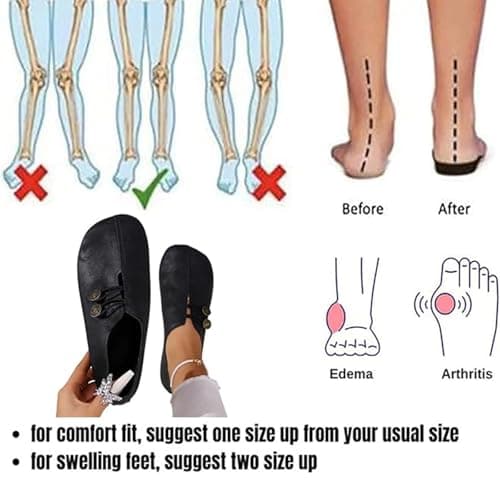New Soft Leather Ladies Flat Shoes,Orthopedic Loafers for Women,Comfortable Soft Flats Sandals Slip-On Shoes (Light Brown,4) — view 4