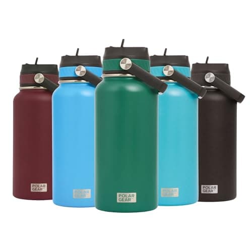 Polar Gear Insulated Water Bottle with Flip Straw - 800ml Forest Green — view 2
