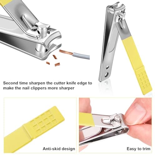 Manicure Set 10pcs Professional Nail Clippers Kit, Yellow — view 4