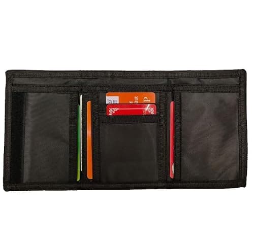 3 Pack Slim Fabric RFID Wallet for Men UK, Minimalist Thin Wallet with Zip Pocket and Note Compartment, Compact Front Pocket Wallet for Cards, Cash, Lightweight Everyday Wallet for Work, Travel (3) — view 3