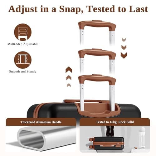 Kono Cabin Suitcase 55x40x20, Lightweight Carry On Luggage for Ryanair — view 3