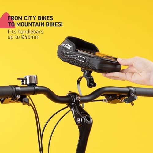 Hillington Bike Phone Holder Waterproof - 360° Rotation Bike Phone Mount Cycle with Clear Front Window, Sun Visor, Pockets - Fits Handlebars up to 45mm - Phone Holder for Bicycle Waterproof — view 4