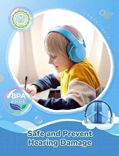iClever EM01 Ear Defenders Children SNR 29dB for Autism&Concentration Aid — view 3