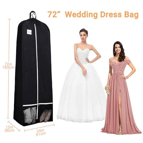 : GaoBangM Extra Long Dress Garment Bag, Wedding Dress Storage Bag — view 2