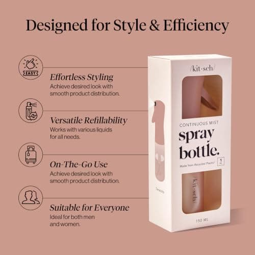 Kitsch Fine Mist Spray Bottle for Hair 150 ml - Terracotta — view 3