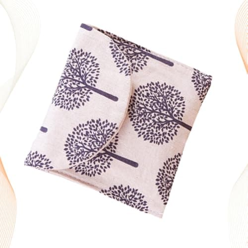 Sanitary Towel Pouch for Girls and Women, Cotton Linen Tape Design — view 6