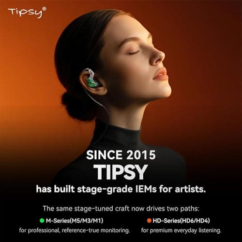 Tipsy M3 IEM + USB‑C Dual‑DAC Adapter Bundle — Plug‑and‑Play Hi‑Fi, 1DD+2BA Clarity + Powerful Bass — view 2