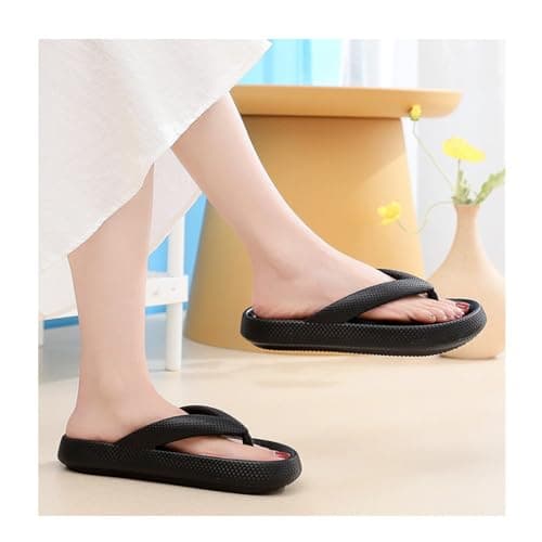 Eva Beach Flip Flops & Pool Slides for Women and Men (Black 8Uk) — view 2